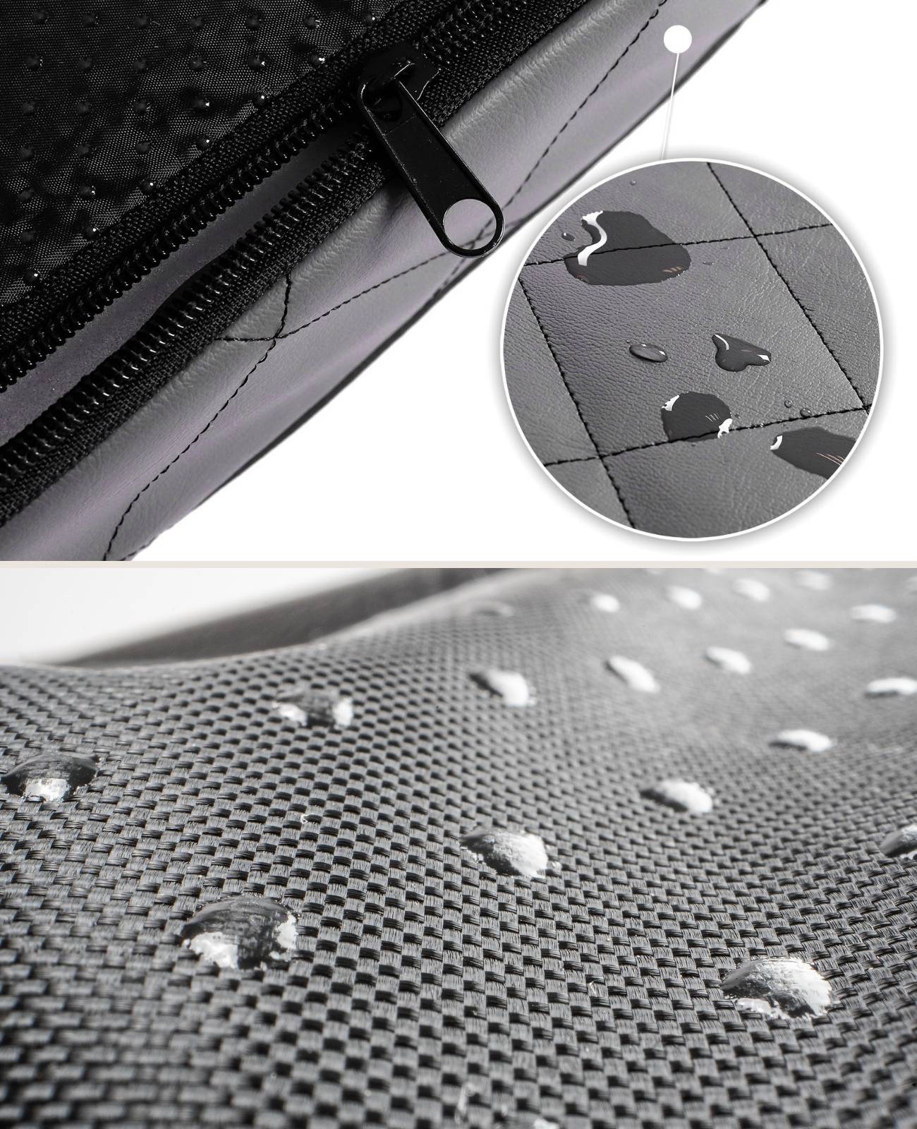 lionto Hundematratze orthopädisch mit Memory-Schaumstoff, 118x80 cm, grau