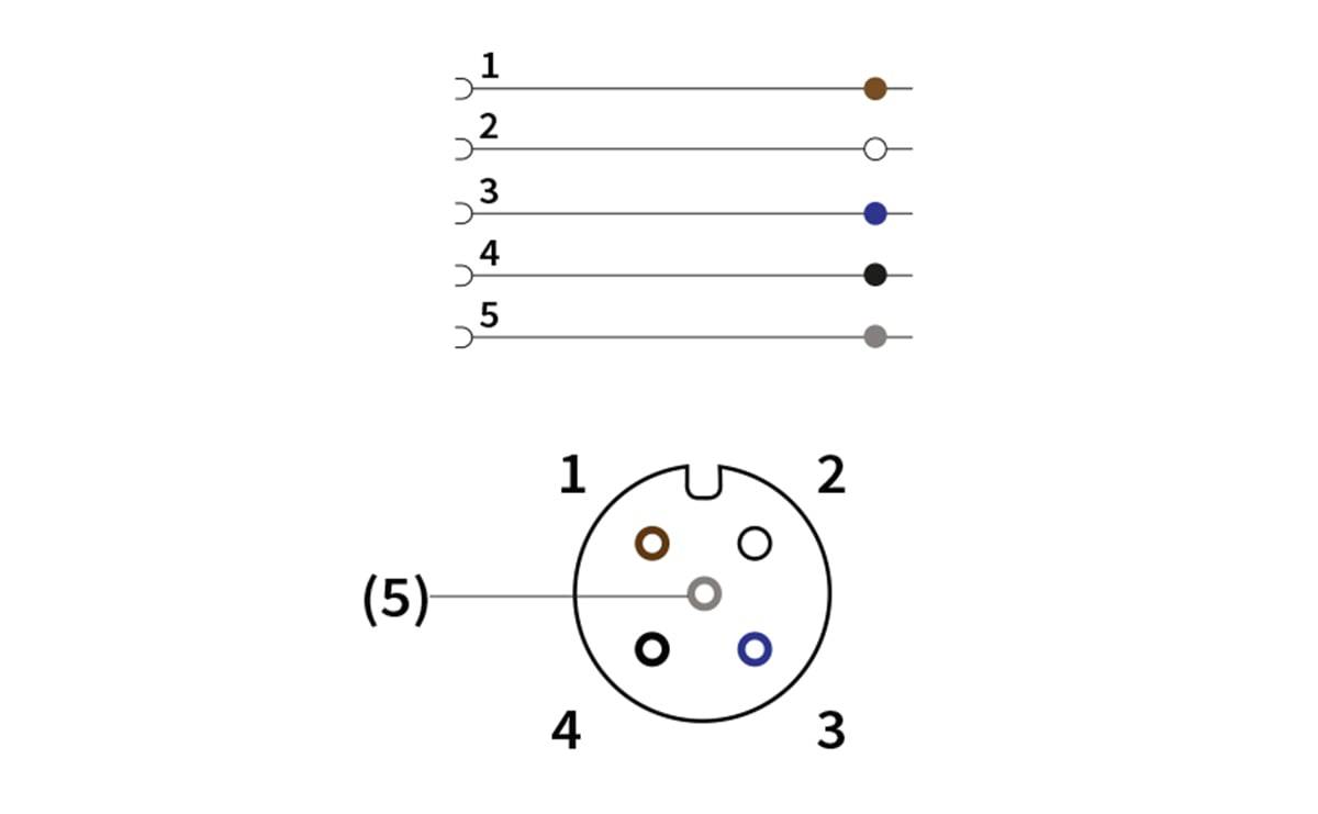 Sensorleitung M12 4P PVC 5m IP67 - AA067 - autosen