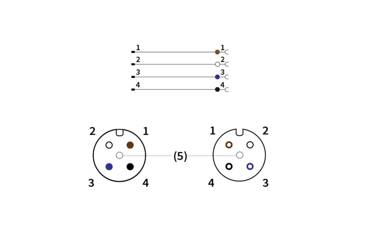 Verbindungsleitung M12/M12 4P PUR 5m IP67 - AA210 - autosen