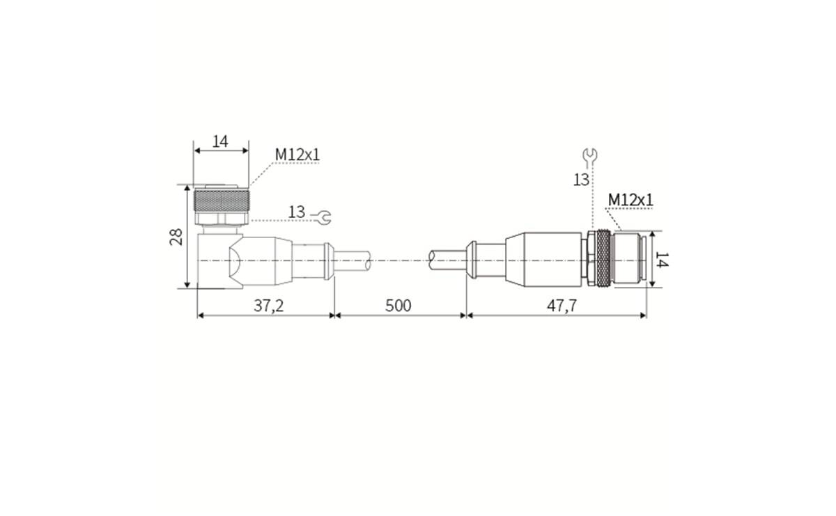 Verbindungsleitung M12/M12 4P PUR 5m IP67 - 5 m - AA212 - autosen