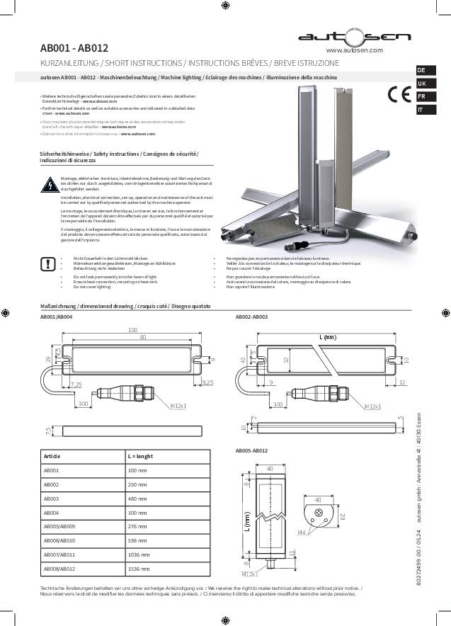 Maschinenleuchte Rot - Gelb - Grün (flach) - AB004 - autosen