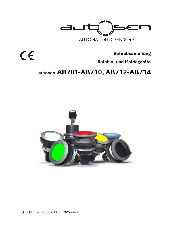 Drucktaster LED weiß - AB701 - autosen