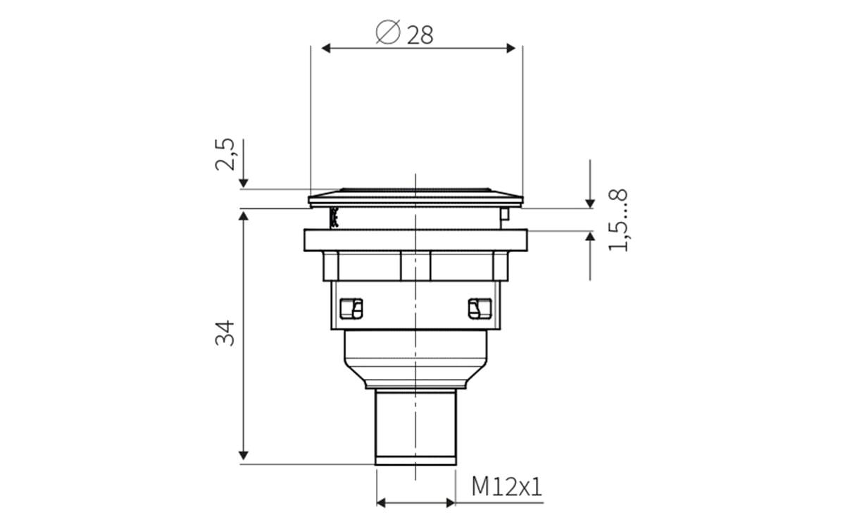 Drucktaster LED rot - AB705 - autosen