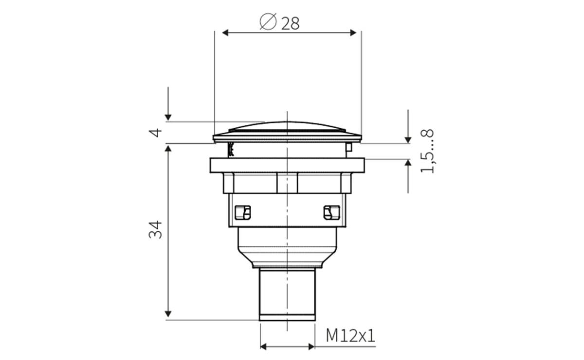 Leuchtmelder LED weiß - AB706 - autosen