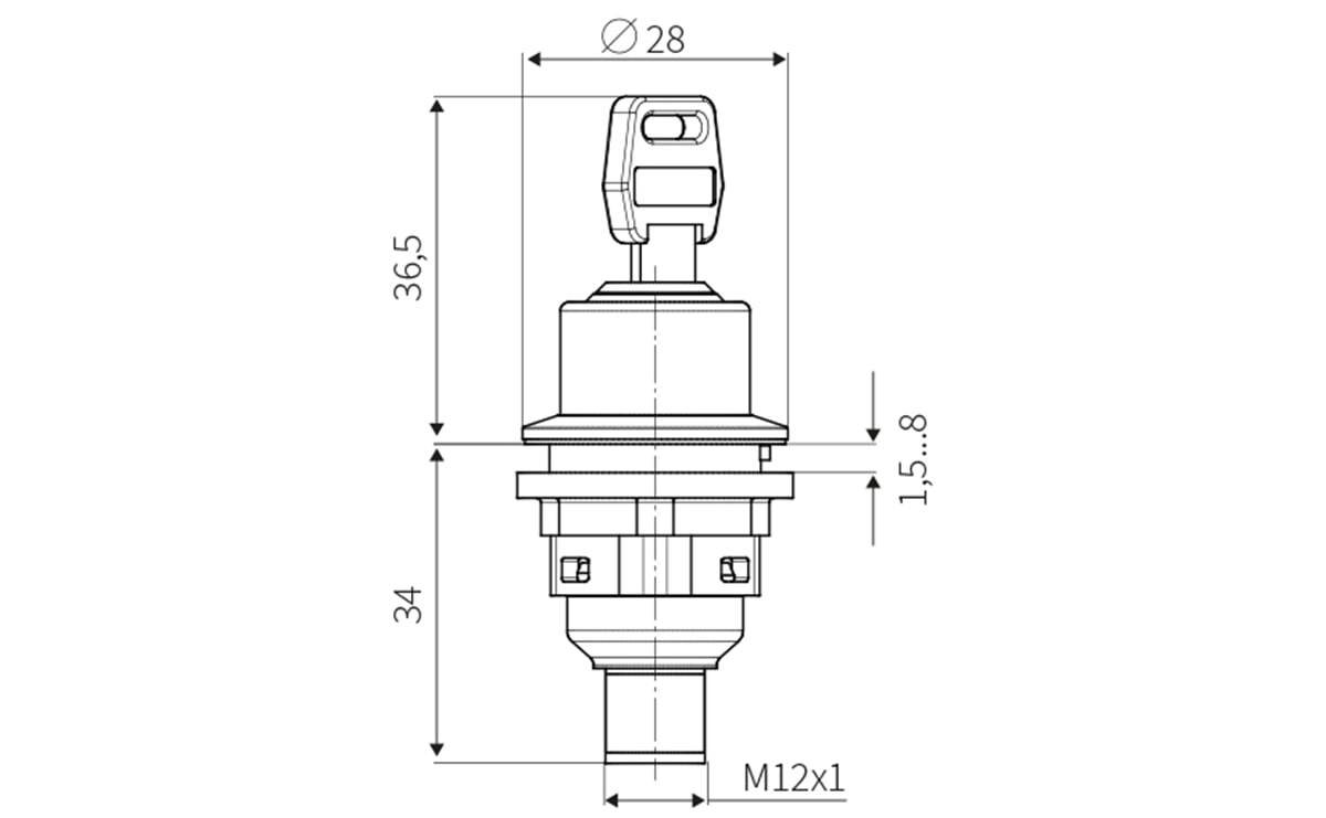 Schlüsselschalter rastend - AB714 - autosen