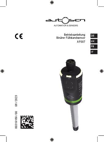 Füllstandsensor zur Grenzstandüberwachung - AF007 - autosen