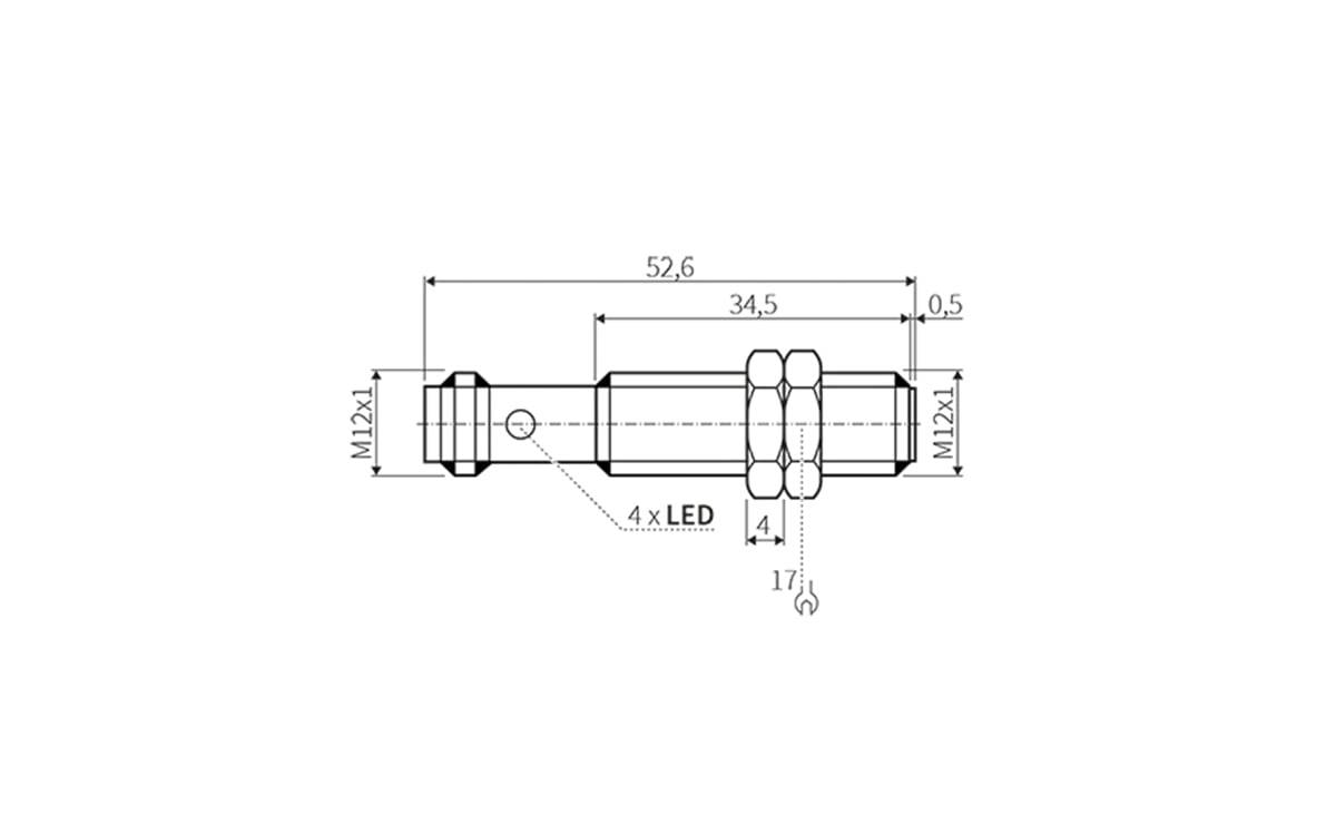 Induktiver Sensor M12 4mm IP67 - AI056 - autosen