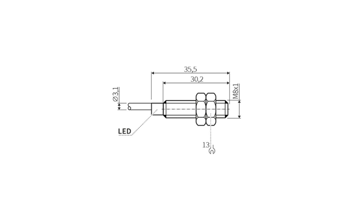 Induktiver Sensor M8 2 mm IP67 - M8 - AI901 - autosen