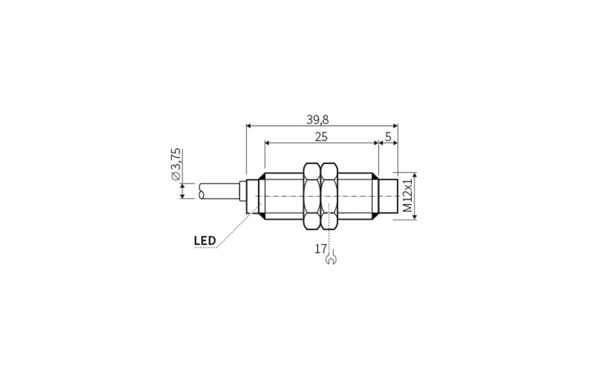 Induktiver Sensor M12 8 mm IP67 - AI906 - autosen