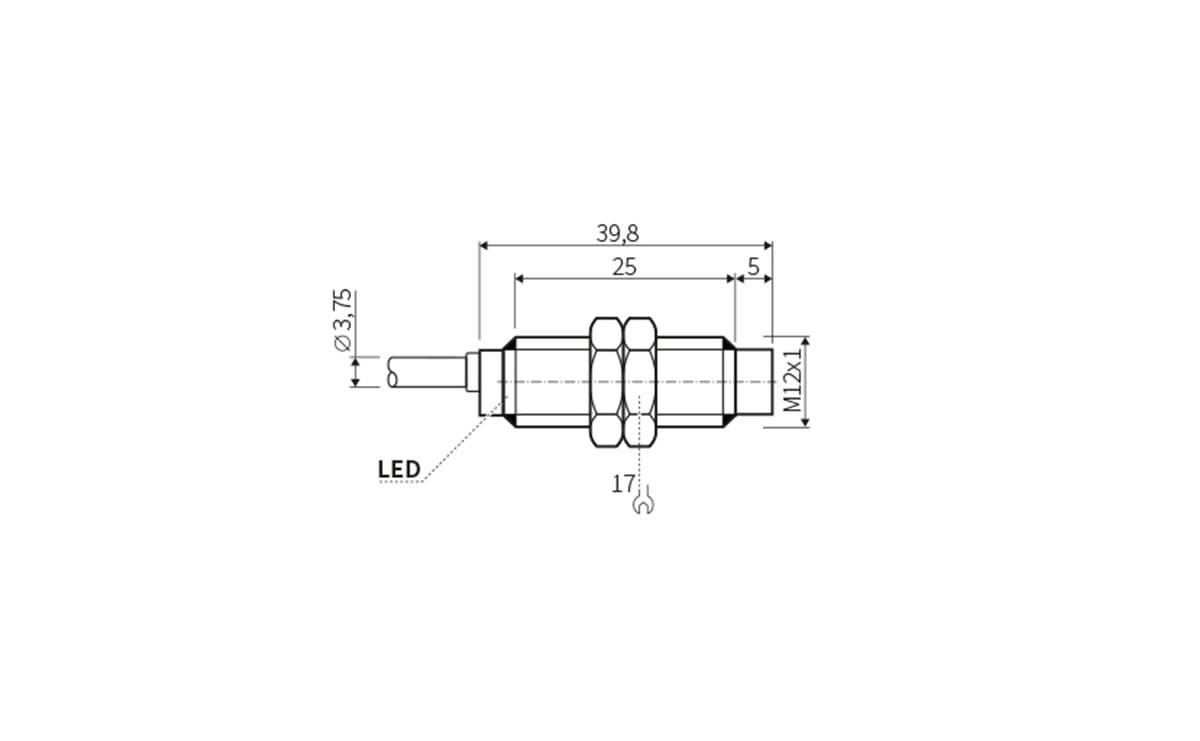 Induktiver Sensor M12 8 mm IP67 - M12 - AI908 - autosen