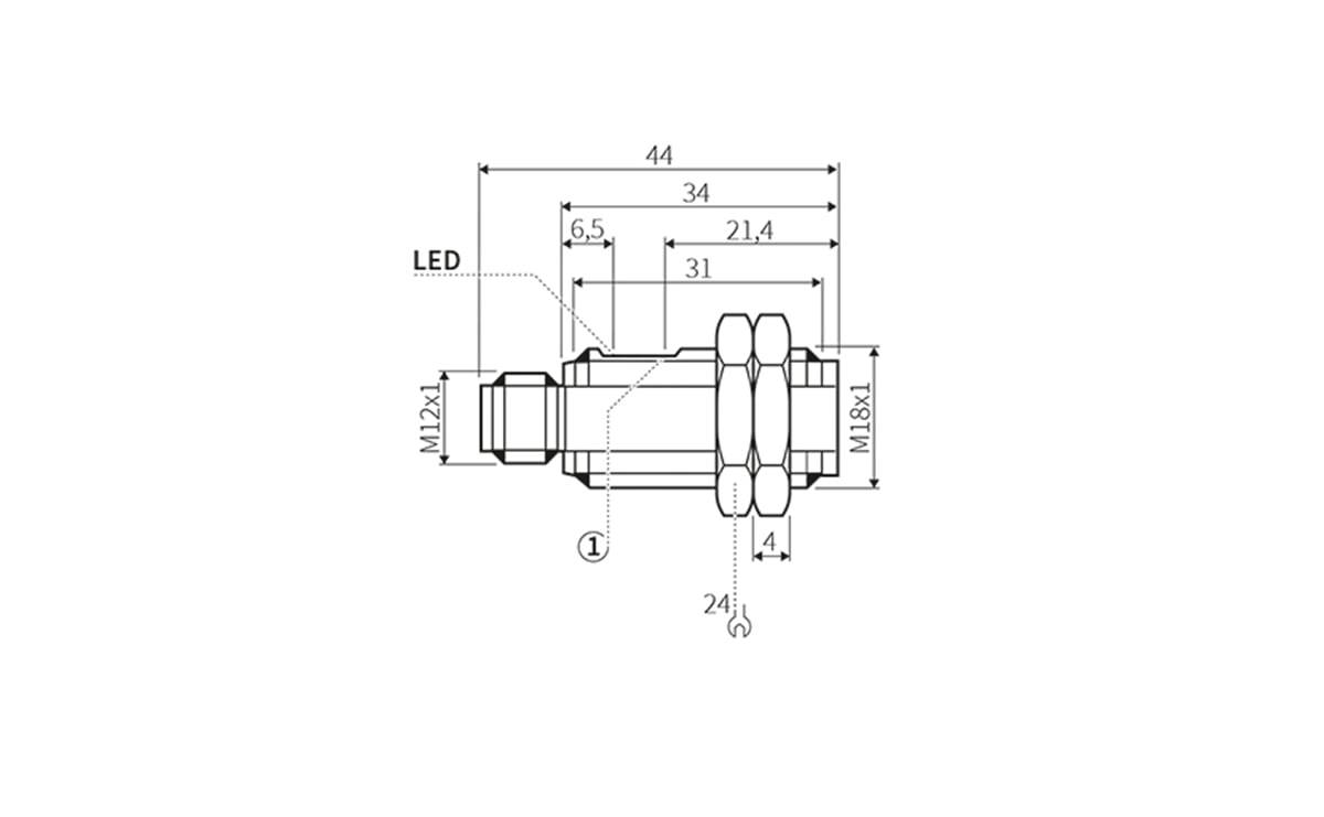 Reflexlichttaster/ Optischer Sensor - M18x1 - AO028 - autosen