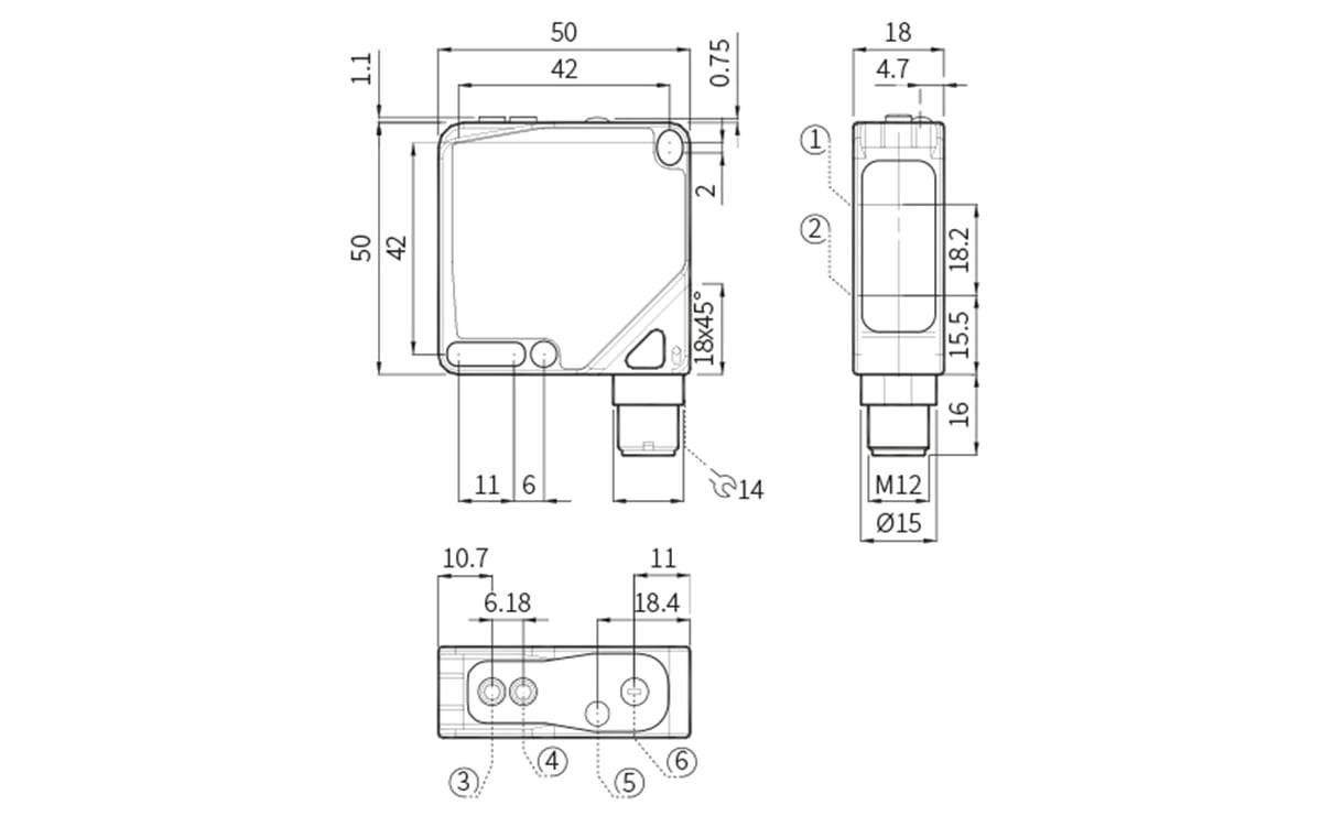 Reflexlichttaster/ Optischer Sensor - AO038 - autosen