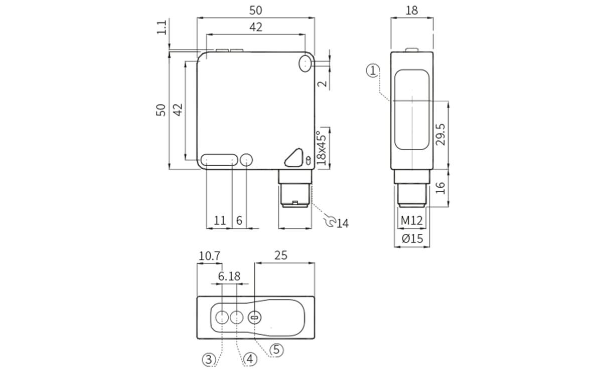 Einweglichtschranke/ Optischer Sensor Empfänger - AO042 - autosen