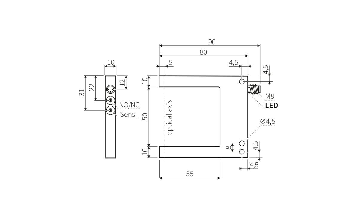 Gabellichtschranke 50 mm - AO907 - autosen