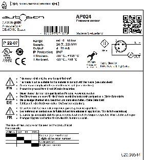 Drucktransmitter G1/4A (elektronisch) - AP024 - autosen