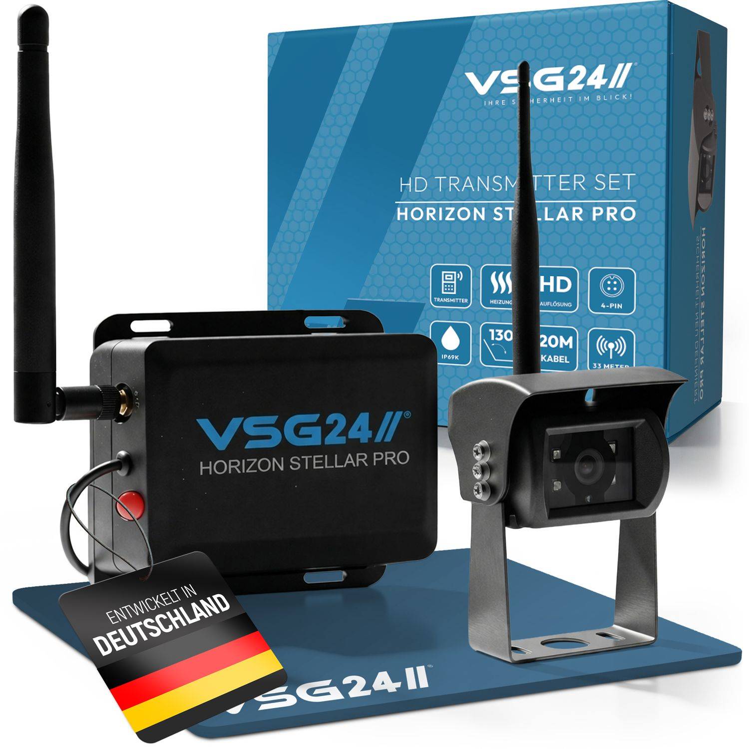 VSG24 Erweiterungs-FUNK Rückfahrkamera HORIZON STELLAR PRO | TRANSMITTER