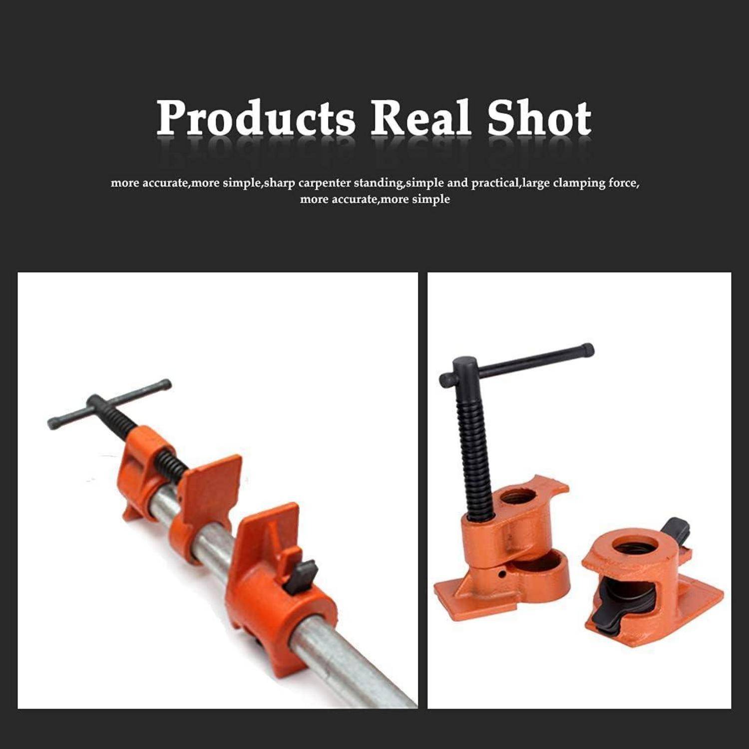 Rohrschraubzwingen Set Hülse Rohrschelle Holzrohre Clamps 1