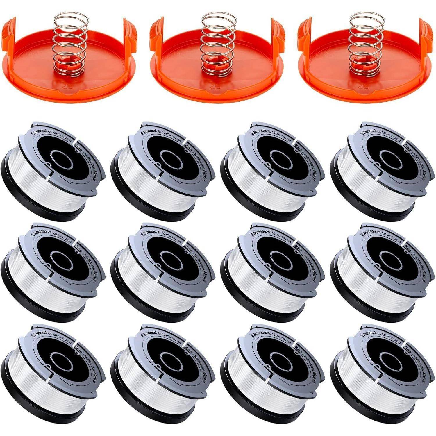 Rasentrimmer Spule kompatibel mit Black Decker 12 Stück Ø1 65mm 9m