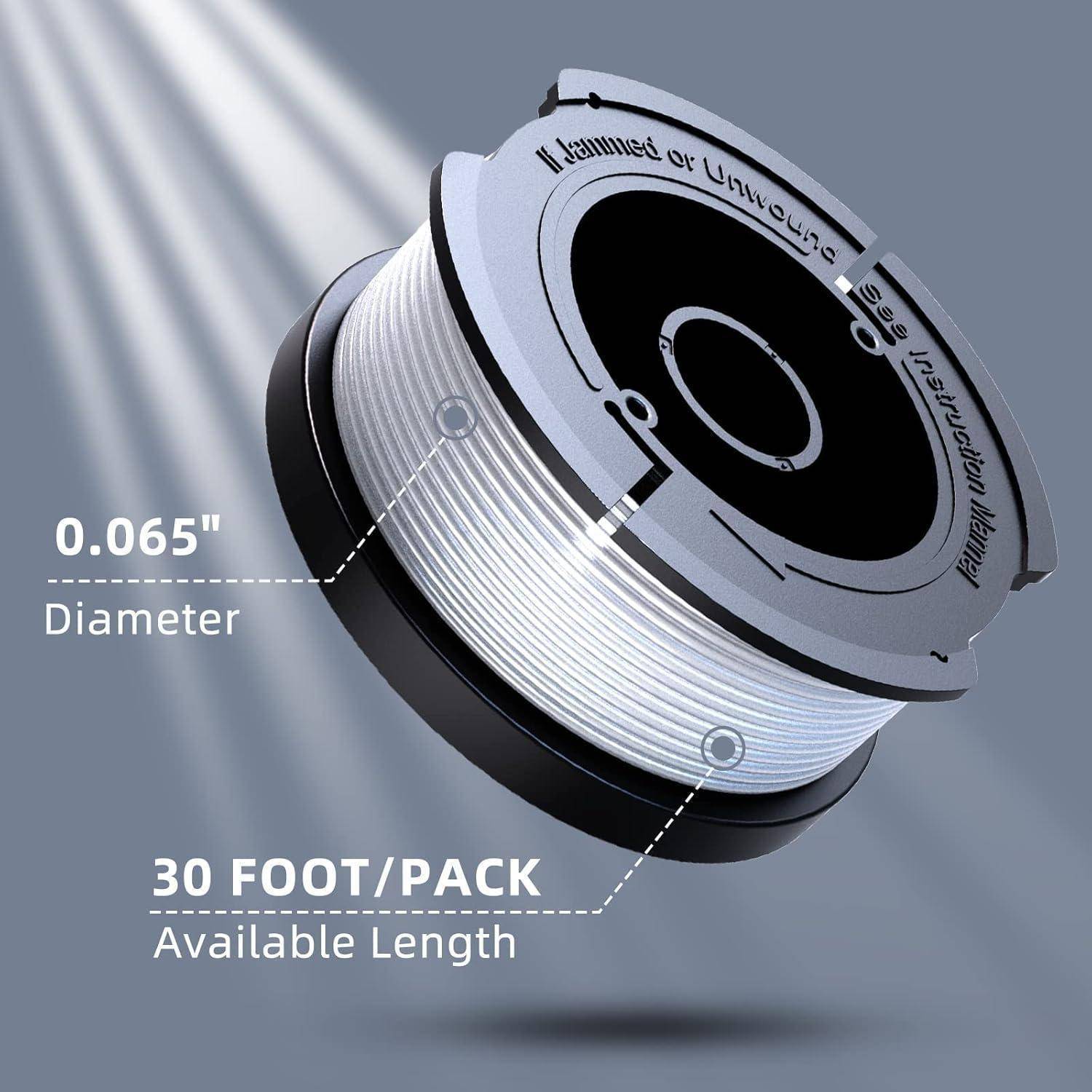 Rasentrimmer Spule kompatibel mit Black Decker 12 Stück Ø1 65mm 9m
