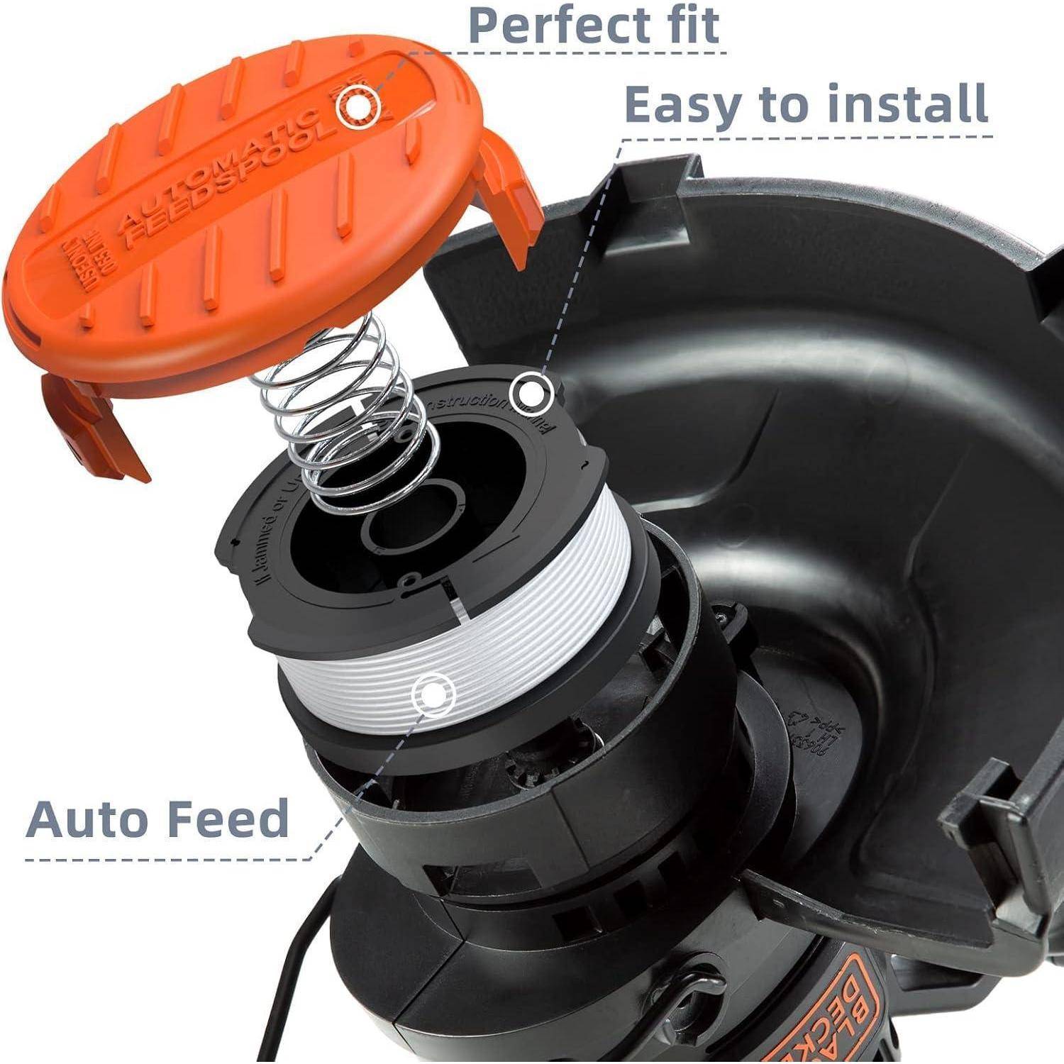Rasentrimmer Spule kompatibel mit Black Decker 12 Stück Ø1 65mm 9m