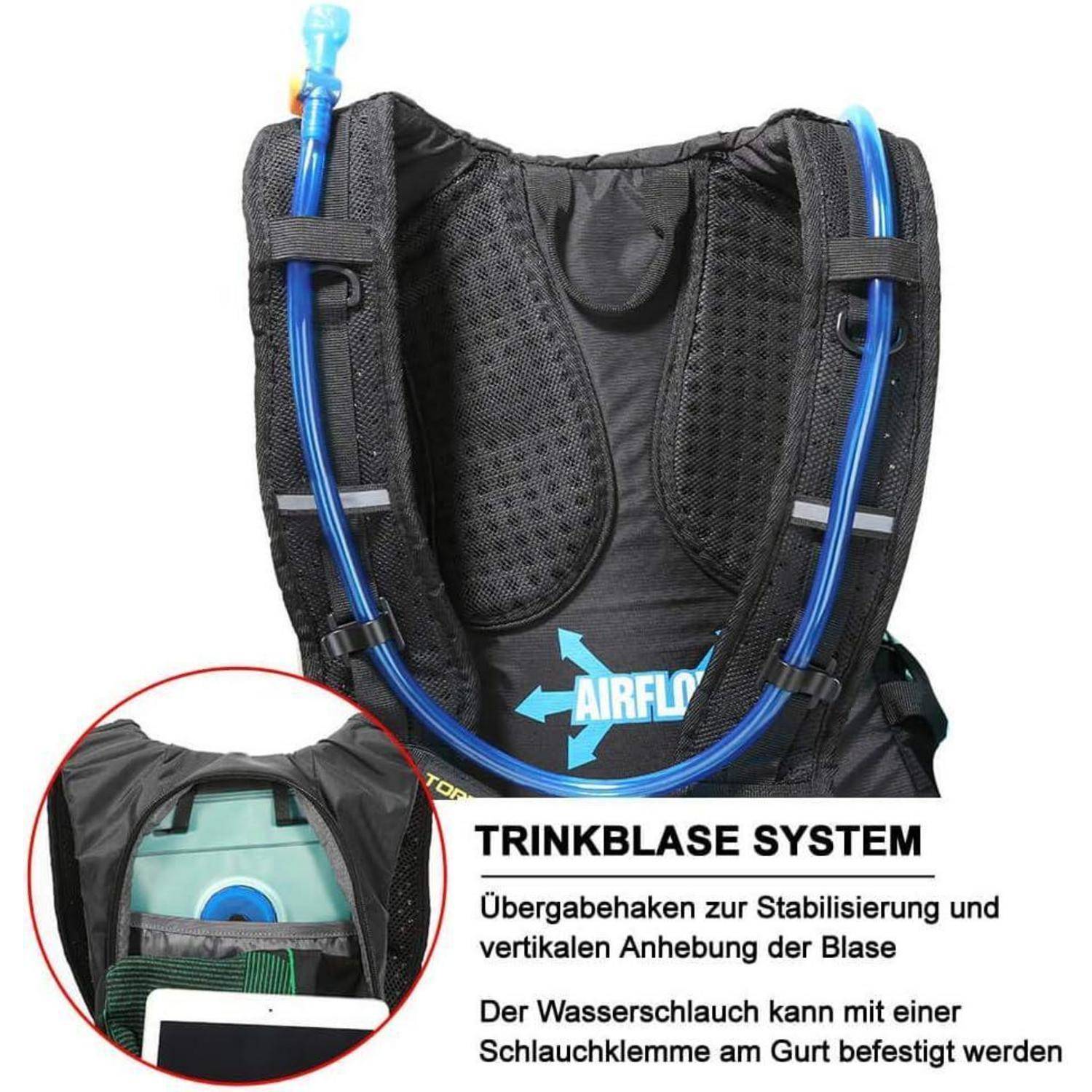 Fahrradrucksack 18L Trinkrucksack Regenschutz MTB Grün