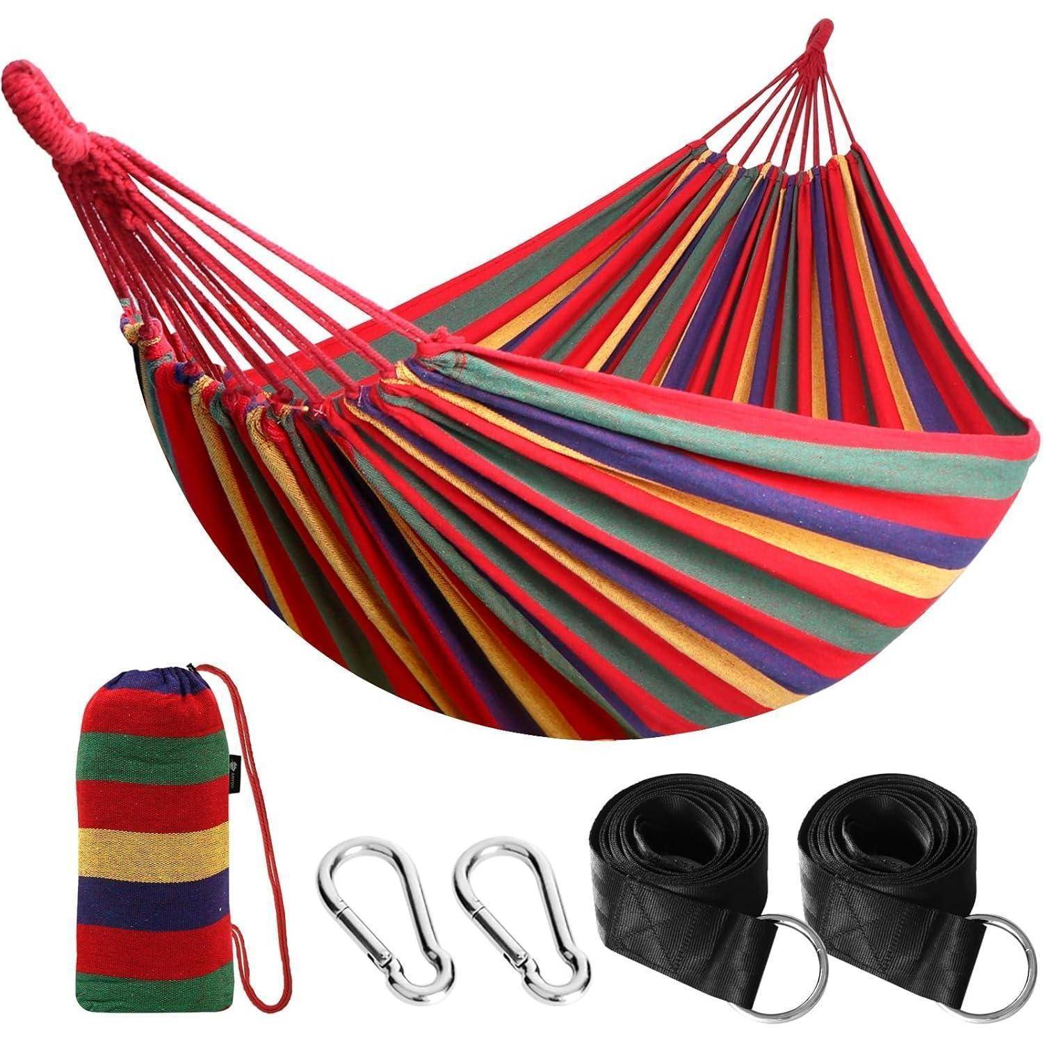 Hängematte Outdoor Baumwolle Bequem Mit Baumfreundlichen Gurten