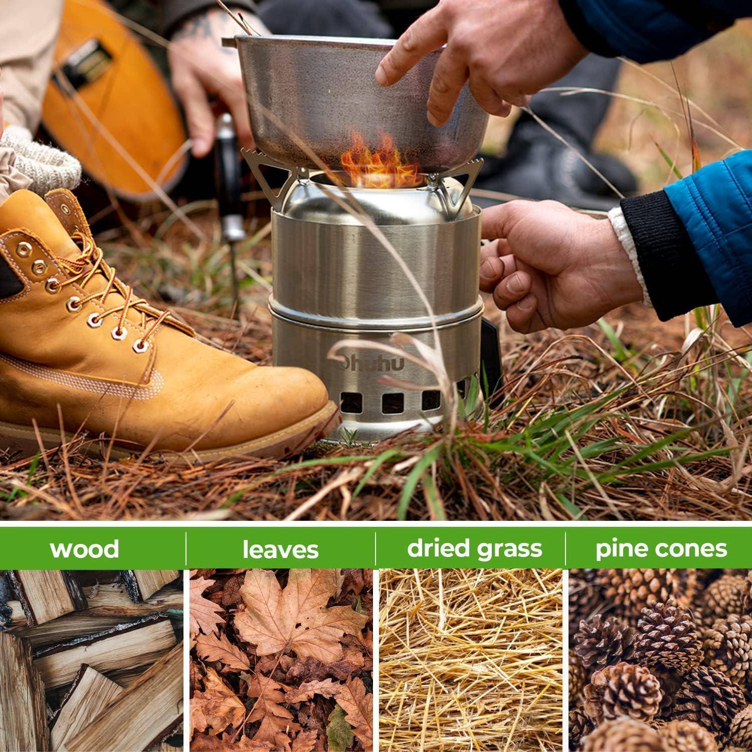 Hobo Kocher Camping Outdoor Ofen Edelstahl BBQ Picknick Wandern