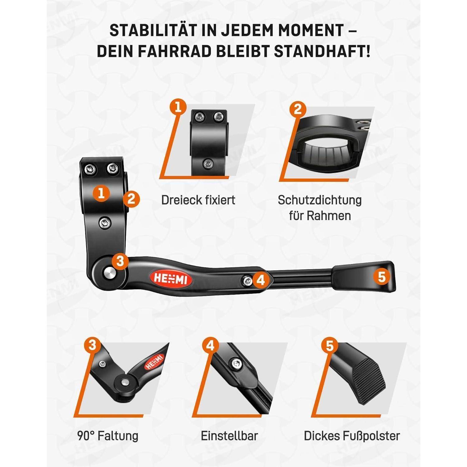 Fahrradständer 24-28 Zoll Höhenverstellbar Universal Seitenständer