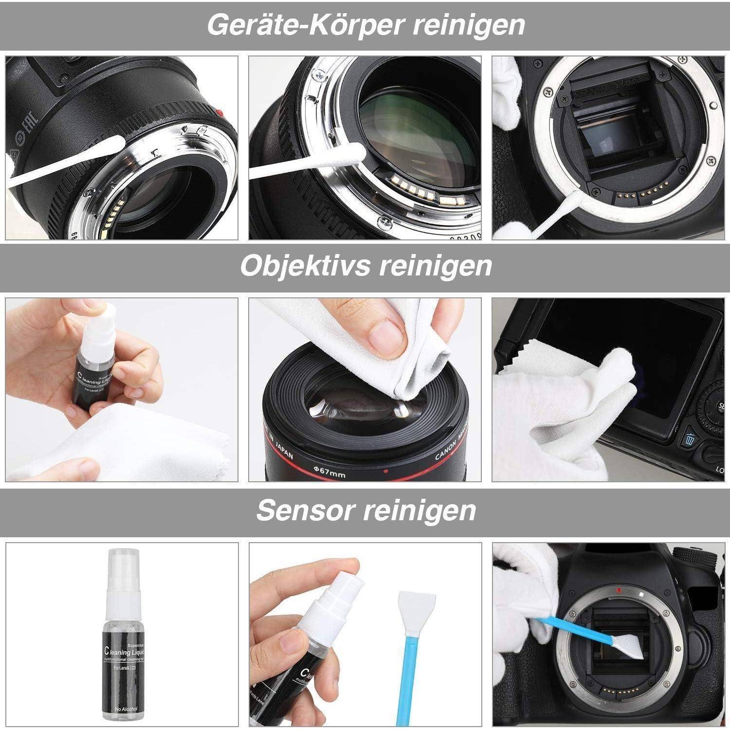 14-teiliges Kamera Reinigungsset für DSLR Objektive Handsys