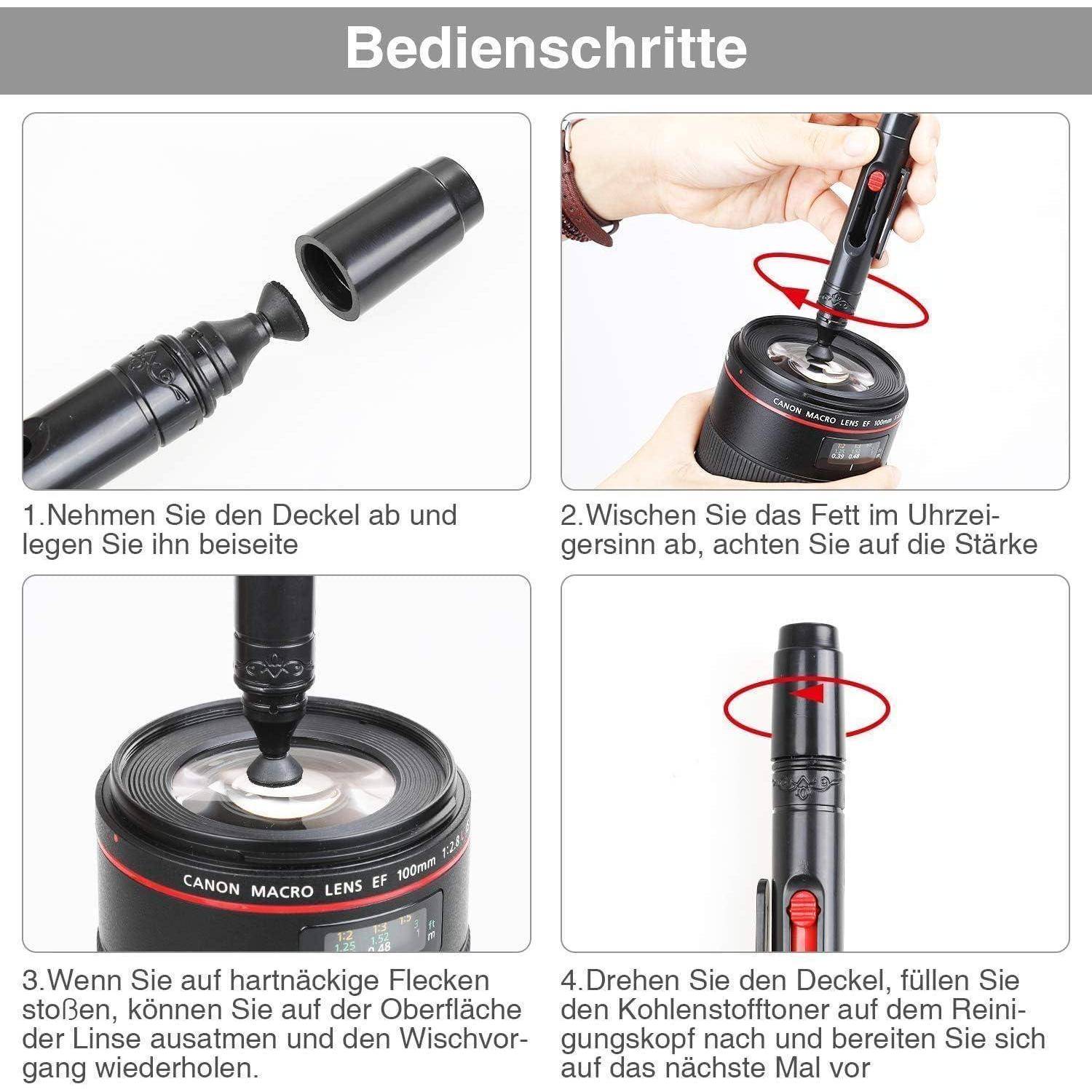17-teiliges Kamera Reinigungsset für DSLR Objektive und Handys - mit