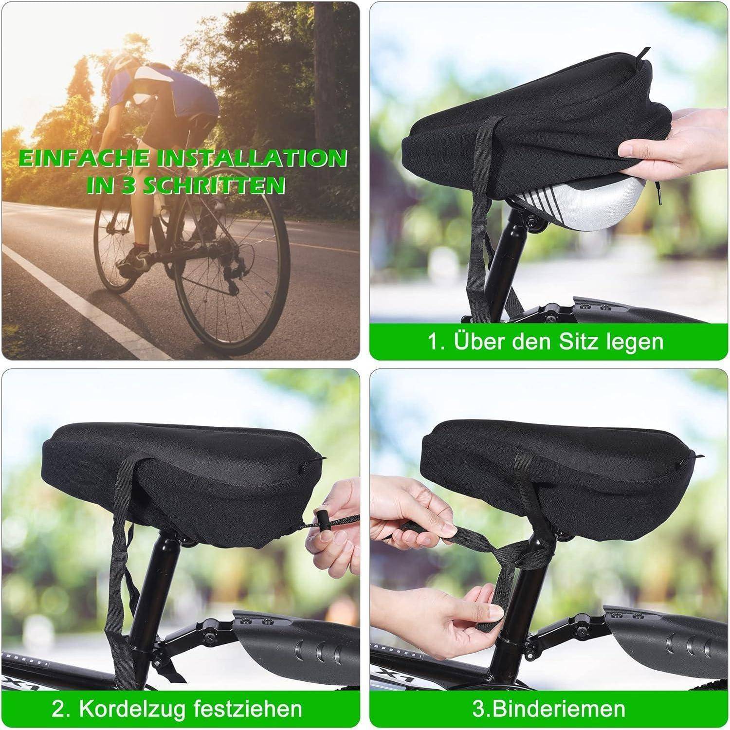 Gel Sattelbezug für Fahrradsitz - Indoor Cycle Sattelschutz für