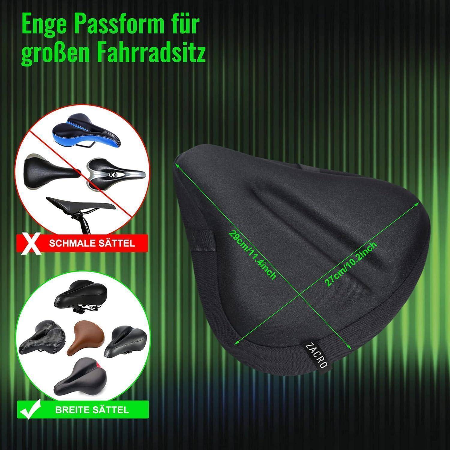Gel Sattelbezug für Fahrradsitz - Indoor Cycle Sattelschutz für