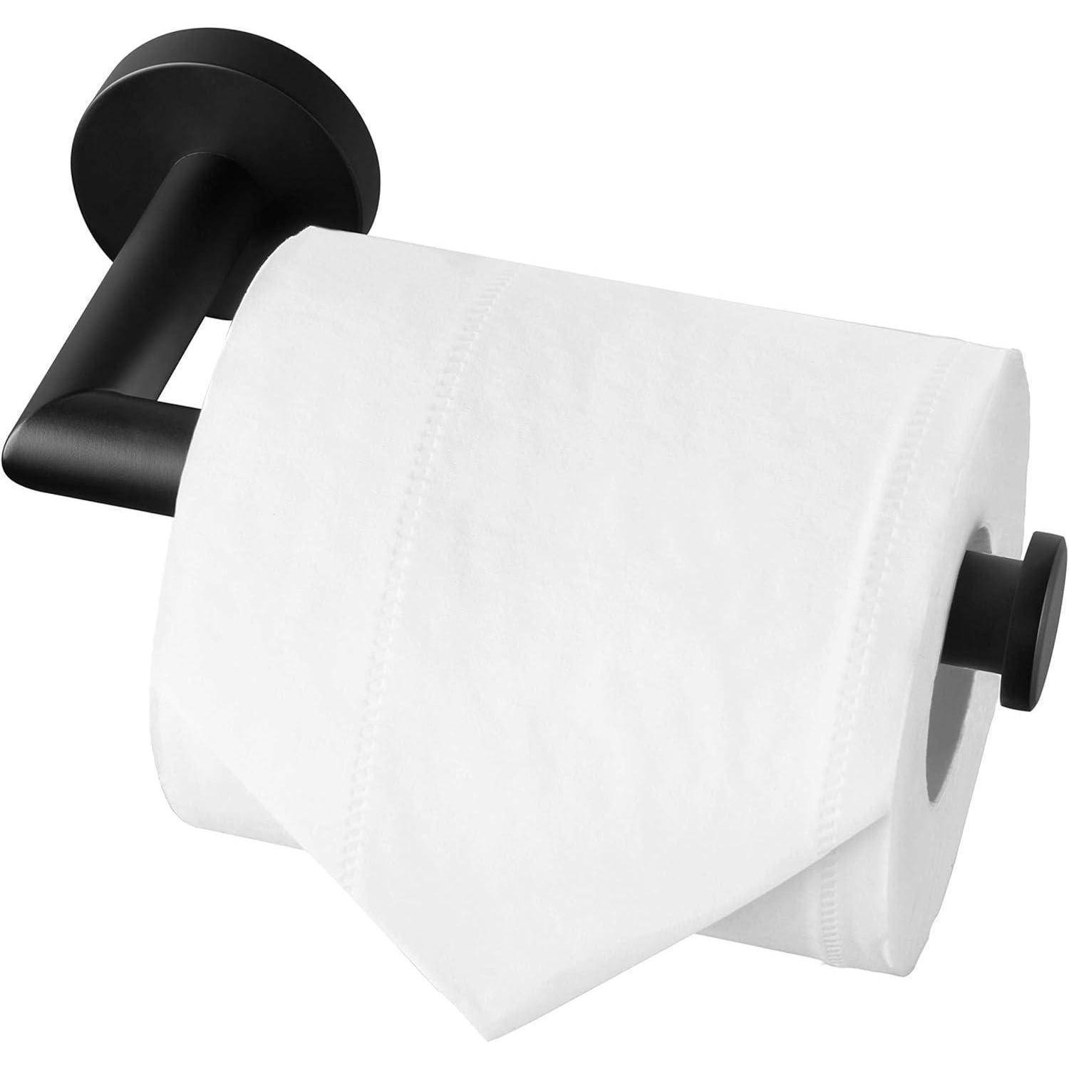 Toilettenpapierhalter Edelstahl Matt Schwarz für Küche Badzimmer WC
