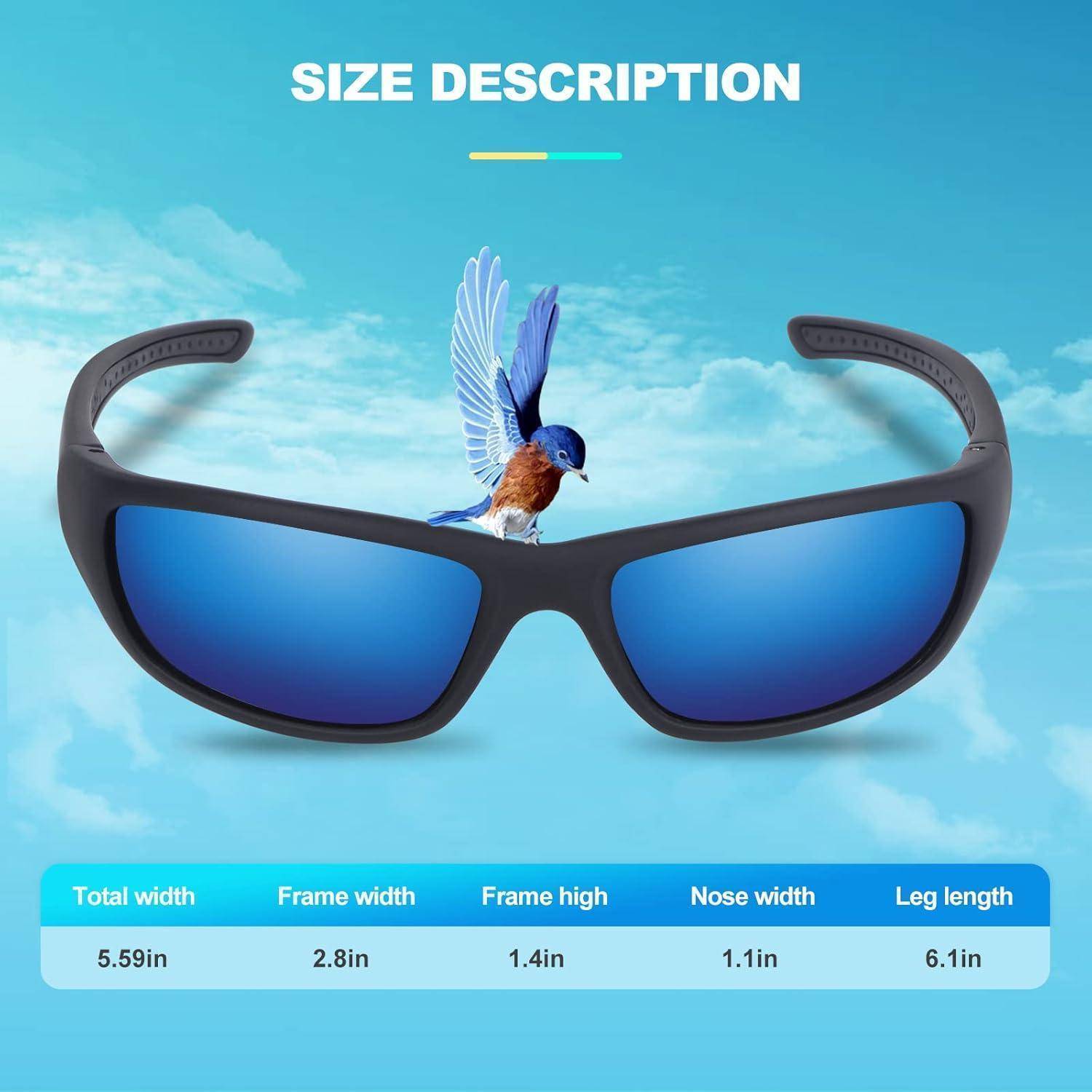 Polarisierte Sport Sonnenbrille Herren Damen - UV400 Fahrradbrille