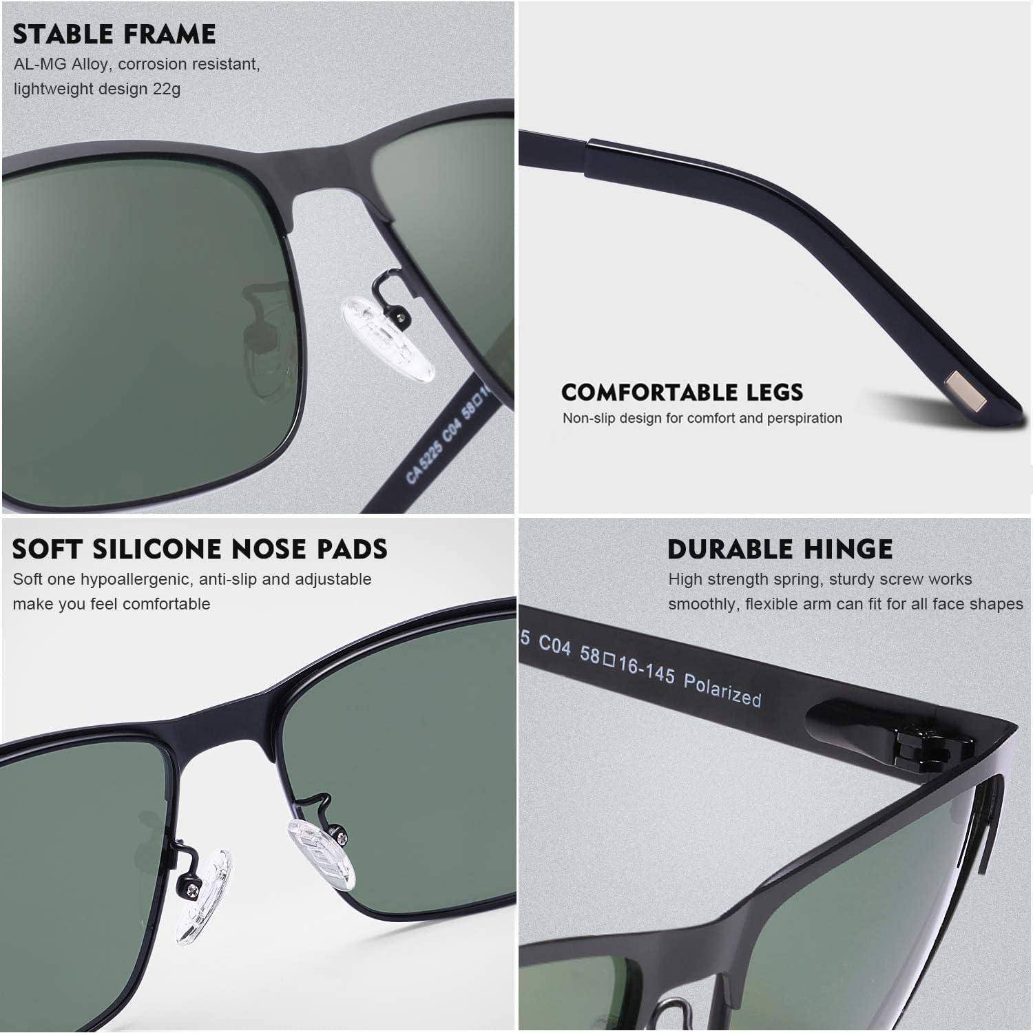 Polarisierte Herren Sonnenbrille Metallrahmen UV 400 Sportbrille
