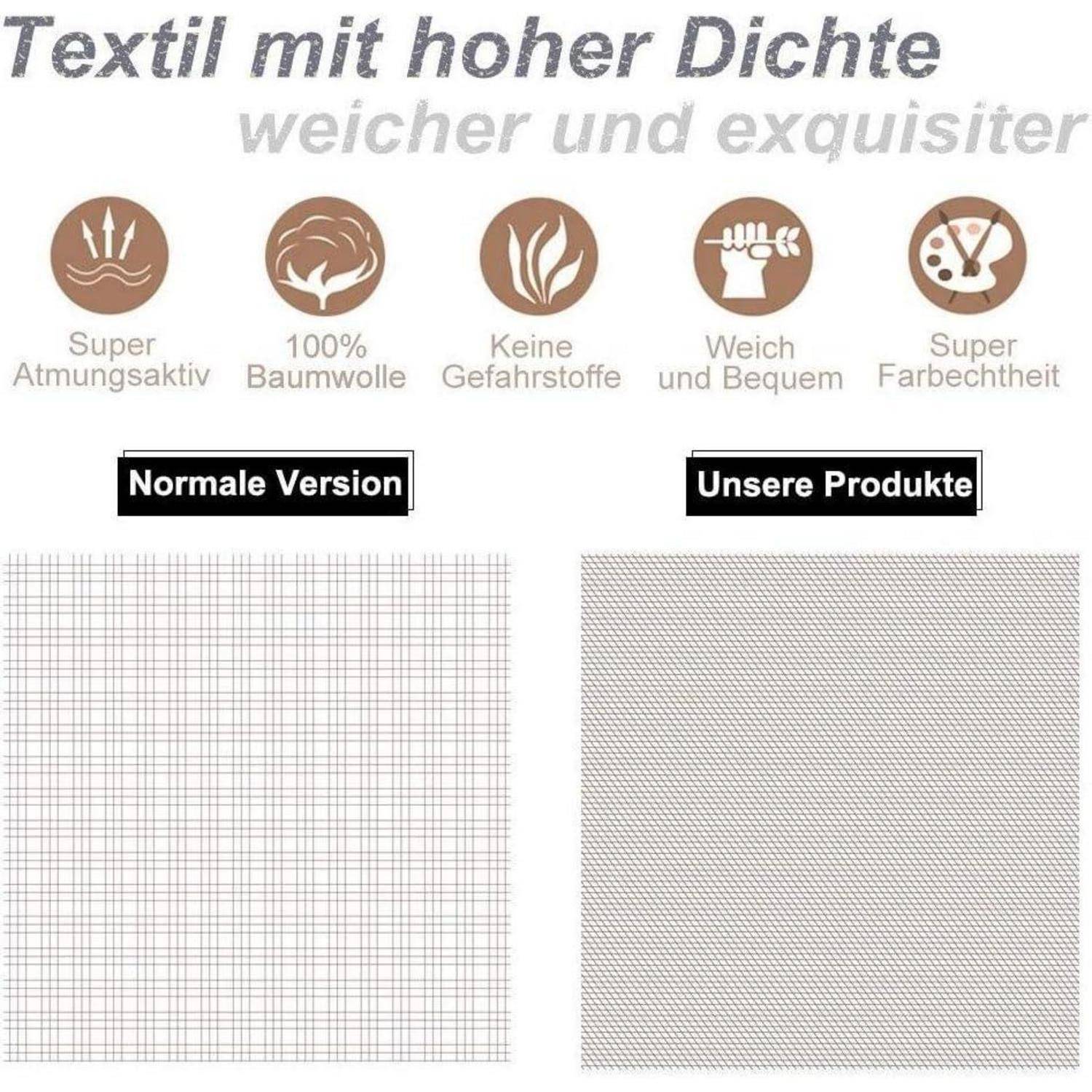 Bettwäsche Baumwolle Reißverschluss gestreift grau 200 x 200 cm