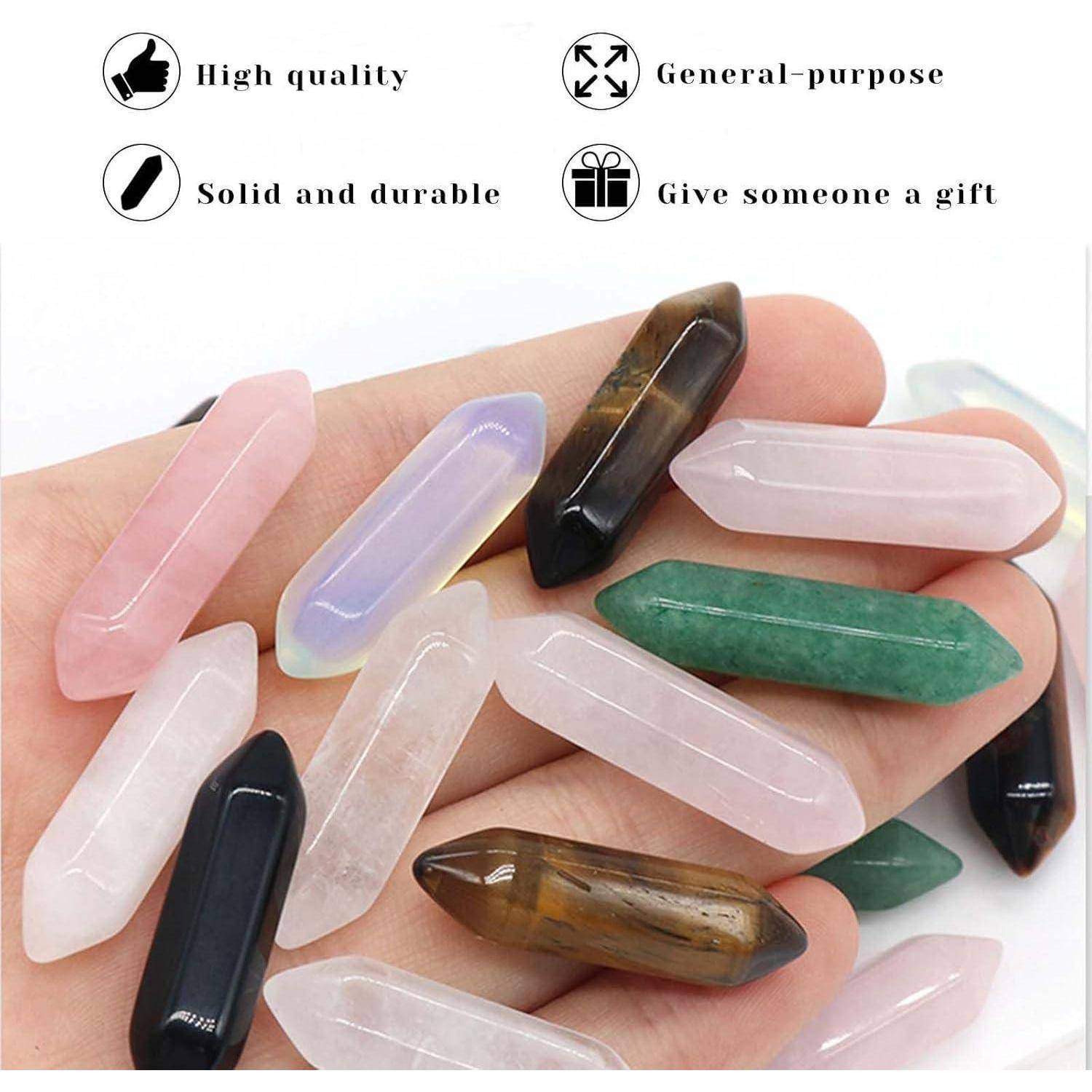 20 Stück Sechseckige Heilkristalle Set Edelstein Chakra Amethyst