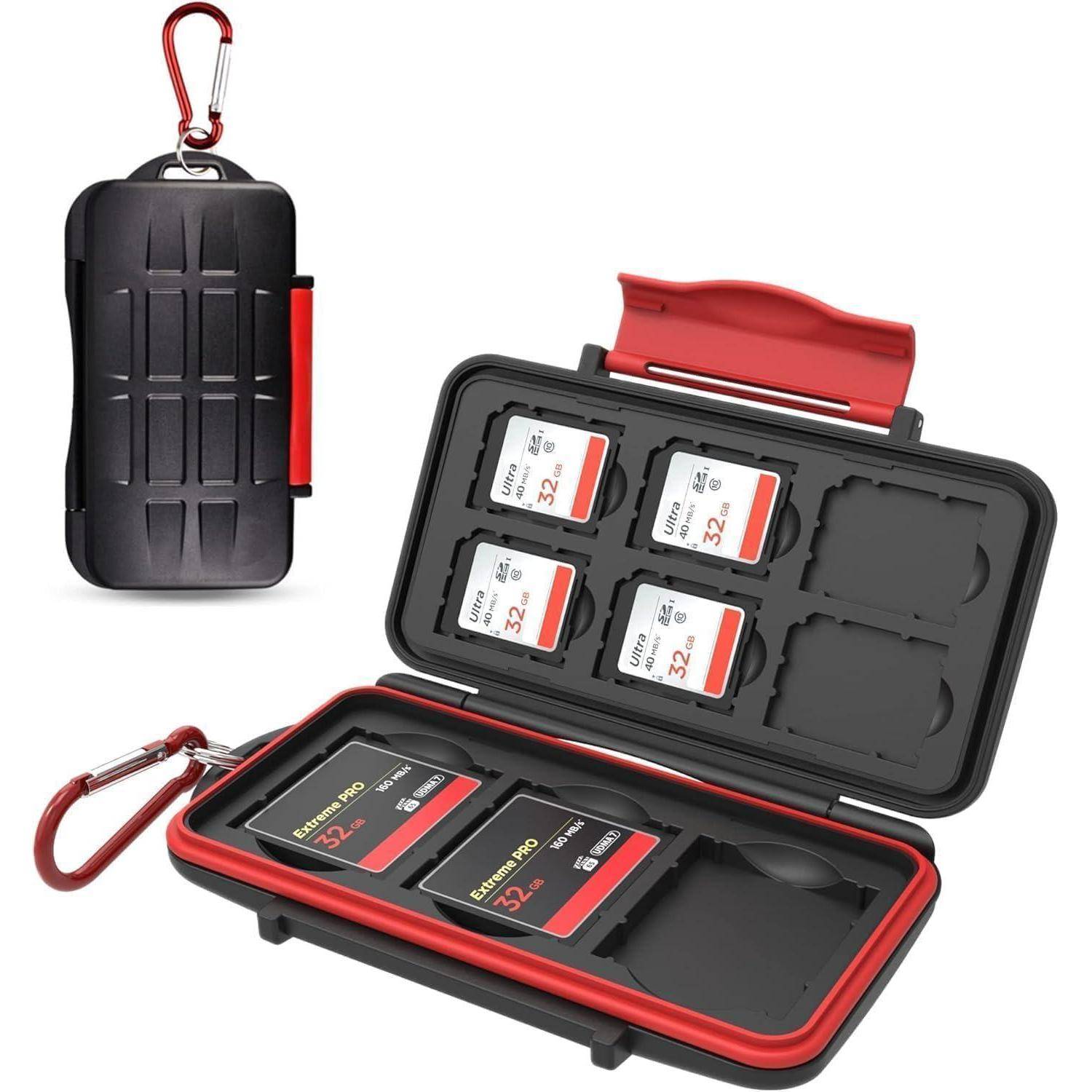 9 Slots SD CF Karten Aufbewahrung wasserfest Anti-Schock Etui