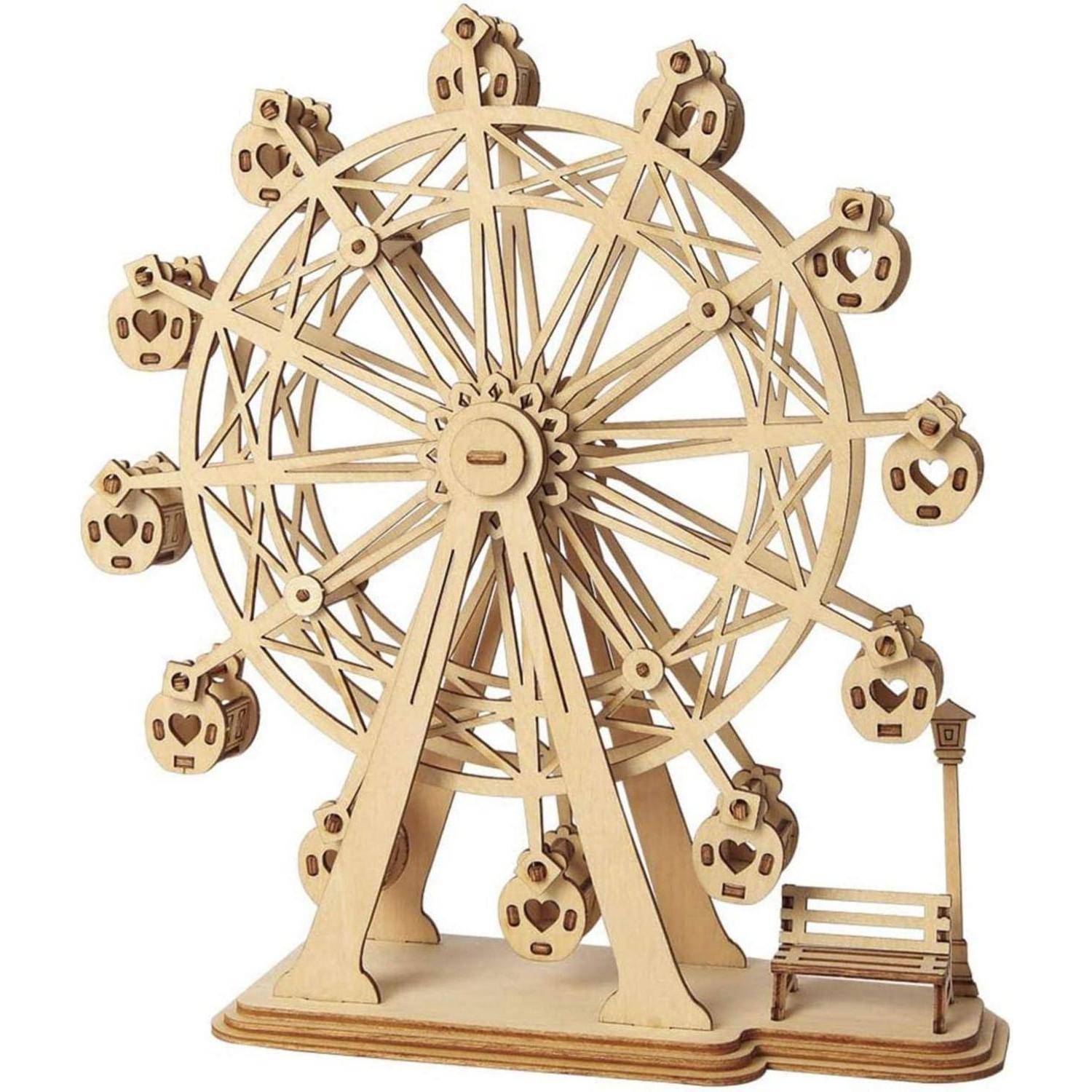 Holz Riesenrad 3D-Bausatz für Selbstmontage Spielzeug Geschenk Kinder