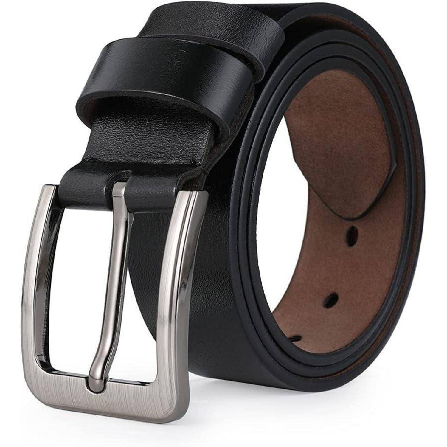 Ledergürtel Herren Schwarz Taille 38W-41W=Länge 120cm
