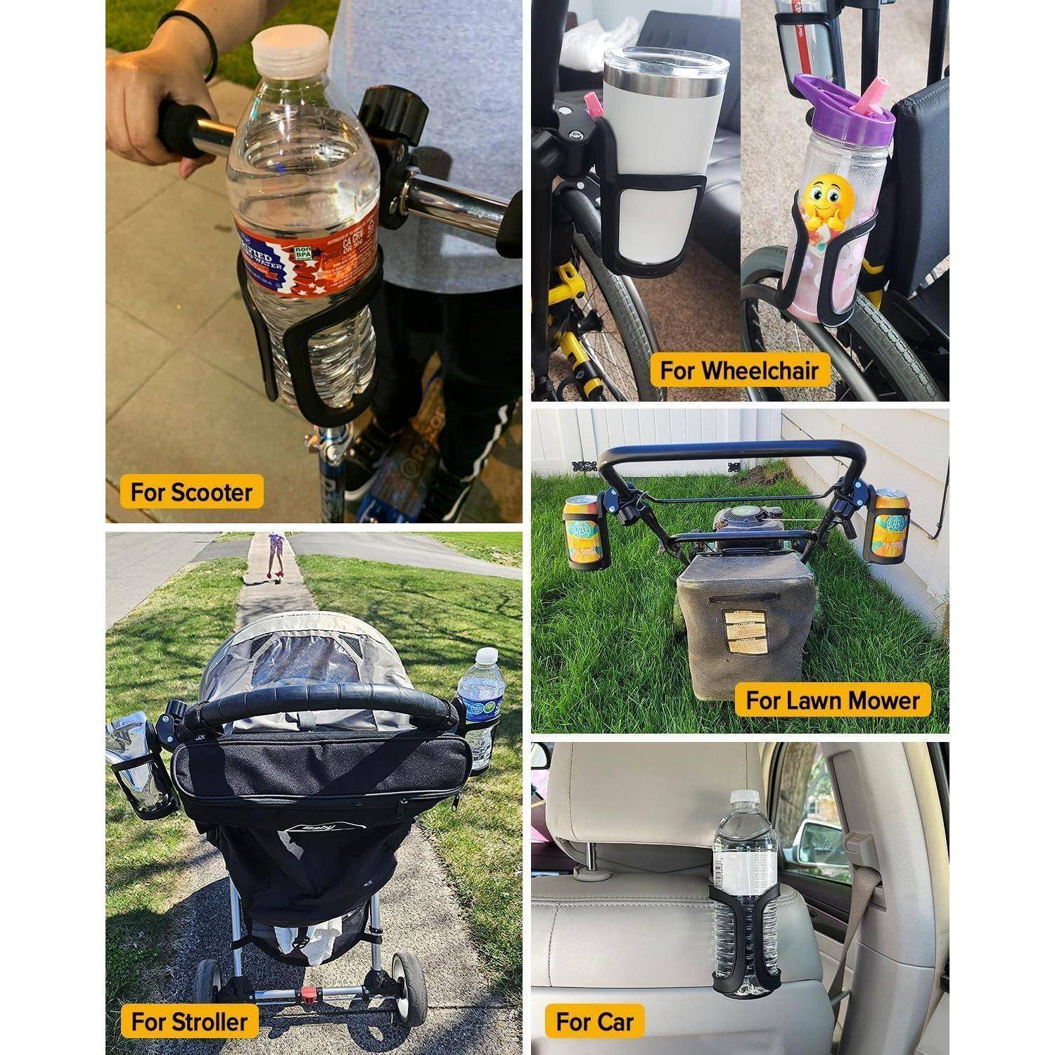 Getränkehalter Kinderwagen Fahrrad 2 Stück 360 Grad Rotation Triples