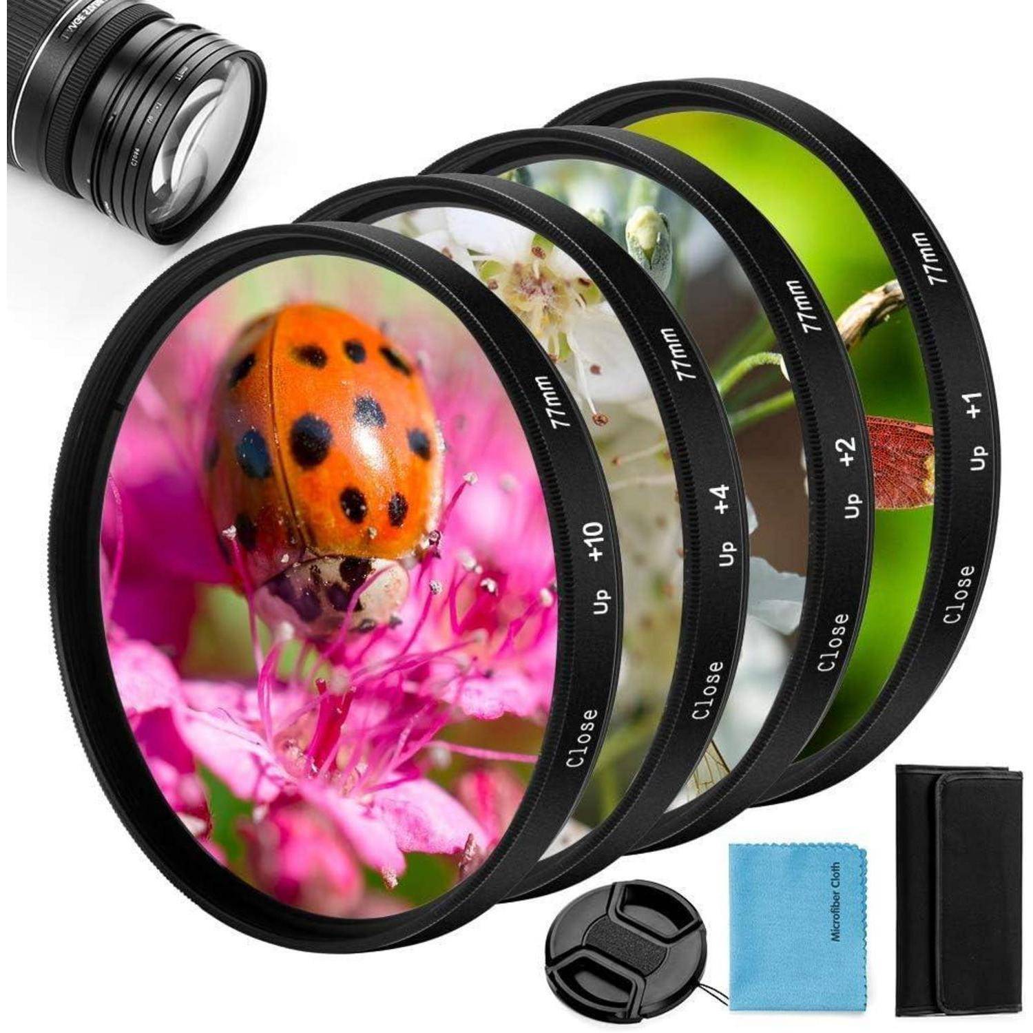 Nahfilter-Set 58mm 4-teilig Makrofilter Zubehör Canon Nikon Sony