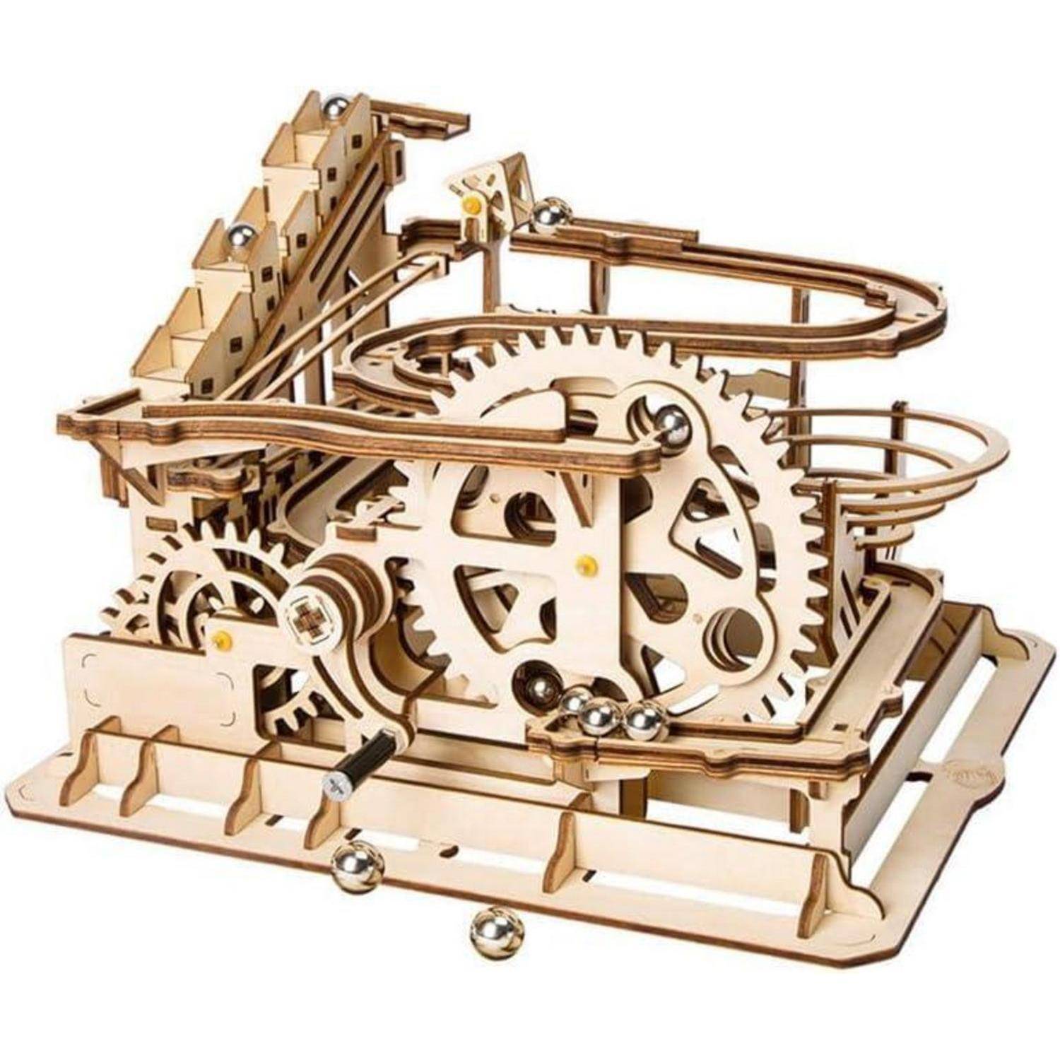 ROKR Kugelbahn Murmelbahn Holzbausatz Holzpuzzle für Kinder und