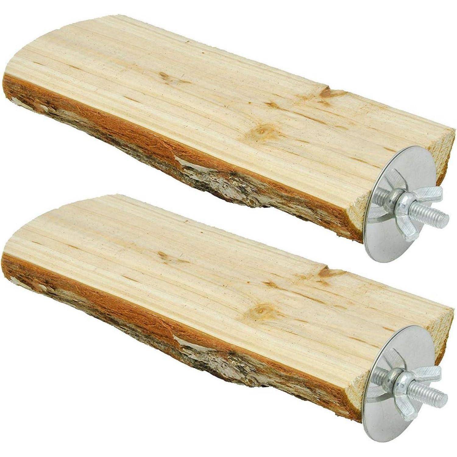 Papageienkäfig Sitzstange Holz Plattform Vögel (2er Pack) 17,8x7,6cm