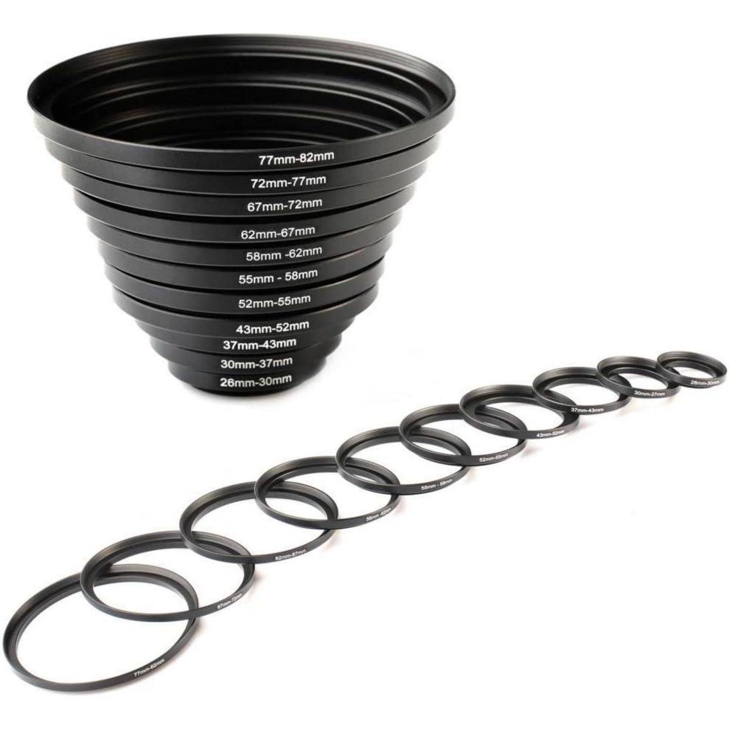 11-teiliges Step Up Ring Set für Canon Nikon Sony Sigma Tamron Kamera