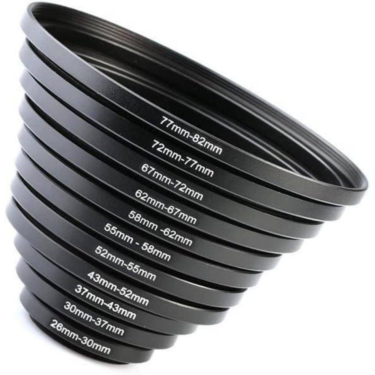 11-teiliges Step Up Ring Set für Canon Nikon Sony Sigma Tamron Kamera
