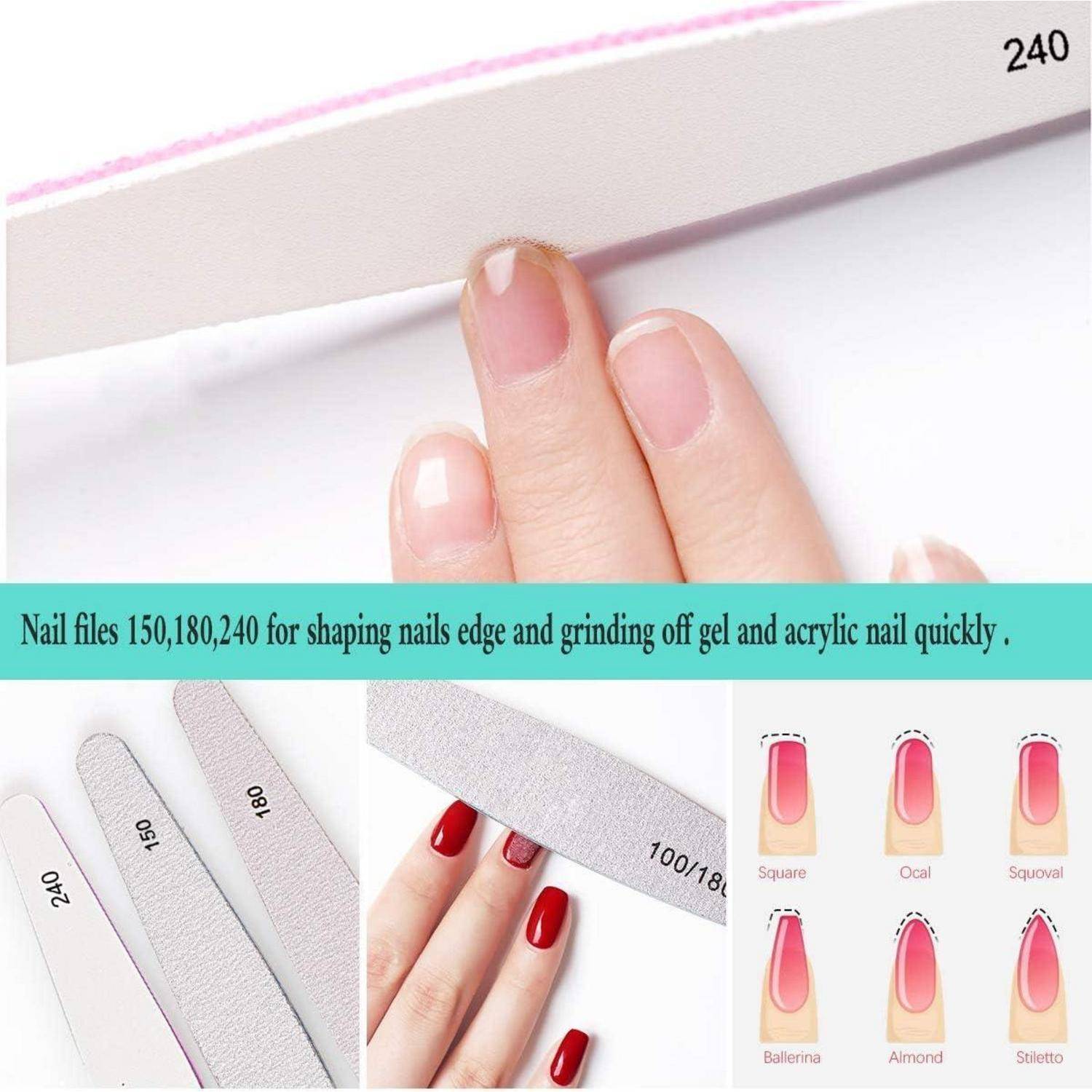 Nagelfeile Emery Boards 6 Stück Profi Doppelseitige Maniküre Acryl