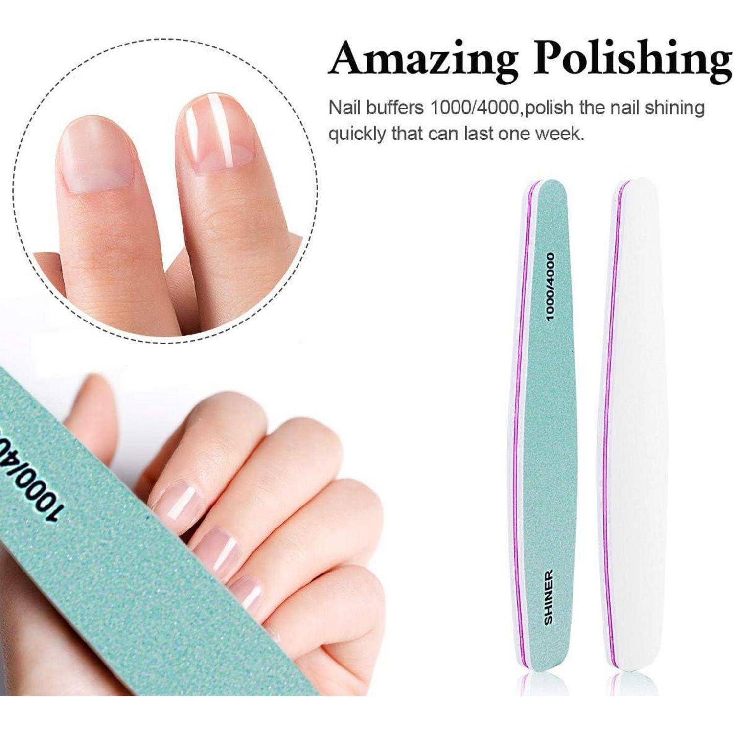 Nagelfeile Emery Boards 6 Stück Profi Doppelseitige Maniküre Acryl