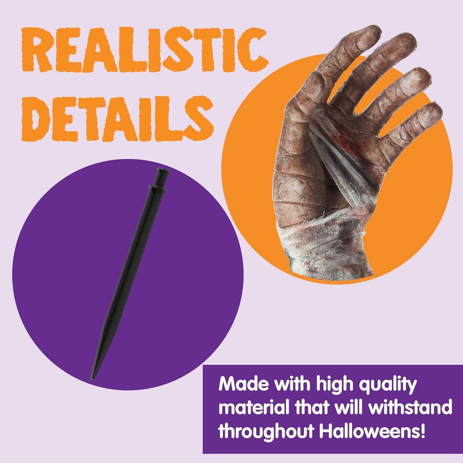 Halloween Zombie-Arme Rasenpfähle Friedhofdekor Gruselige