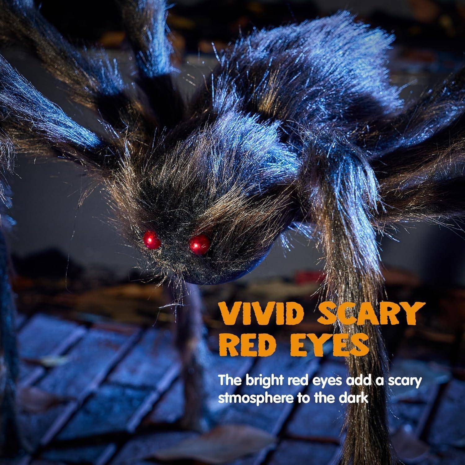 Halloween-Spinne braun Riesenspinne 150 cm gruselige künstliche Spinne